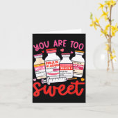 Valentine Pharmacist Diabetic Nurse Insulin Diabet Karte (Gelbe Blume)