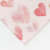 Valentine Photo Red Heart Custom Name Fleecedecke (Ecke)