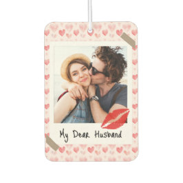 Valentine Photo Red Heart Dear Husband Custom Autolufterfrischer