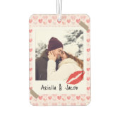 Valentine Photo Red Heart Dear Husband Custom Autolufterfrischer (Rückseite)
