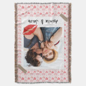 Valentine Photo Red Heart Dear Husband Custom Decke (Vorderseite Vertikal)