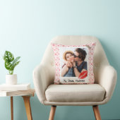 Valentine Photo Red Heart Dear Husband Custom Kissen (Stuhl )