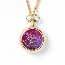 Valentine Photo Watch Necklace Love Quote Necklace Armbanduhr