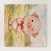 Valentine Pig Puzzle (Horizontal)