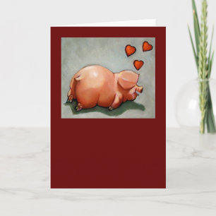 VALENTINE PIGGY: ARTWORK: HERZEN FEIERTAGSKARTE