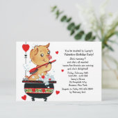 Valentine Piglet Einladung (Stehend Vorderseite)