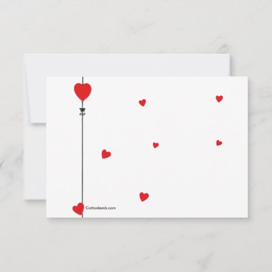 Valentine Piglet Einladung (Rückseite)