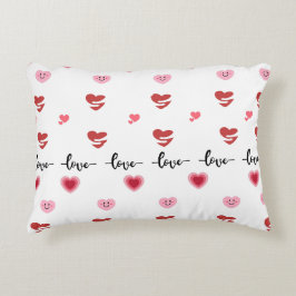 Valentine Pillow Heart Love Text Dekokissen