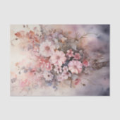 Valentine Pink Blume Bouquet Seidenpapier (Vorderseite)