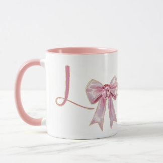 Valentine Pink Bow Tasse