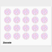Valentine Pink Candy Hearts Pattern Stickers (Blatt)