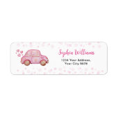 Valentine Pink Car Baby Dusche (Vorne)
