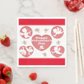 Valentine Pink Cupids Serviette (Beispiel)