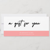 Valentine Pink Elegant Gift Certificate (Rückseite)