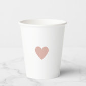 Valentine Pink Heart Pappbecher (Vorderseite)