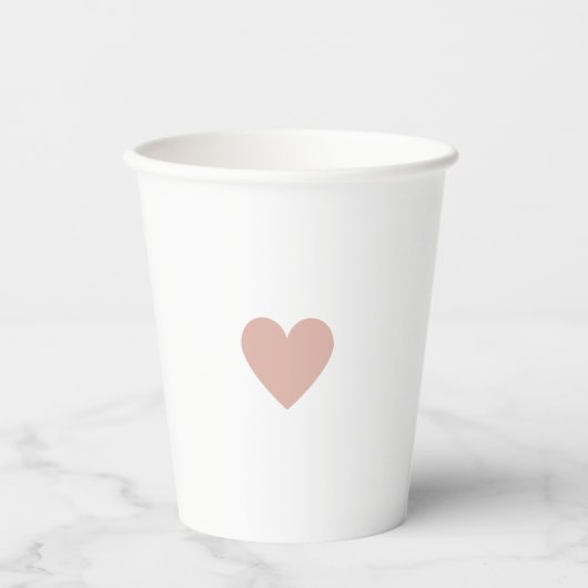 Valentine Pink Heart Pappbecher (Vorderseite)