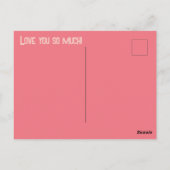 Valentine Pink Hearts Overlay Add your own Foto Postkarte (Rückseite)