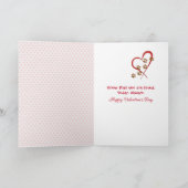 Valentine Pink Hearts with Golden Retriever Karte (Innenseite)
