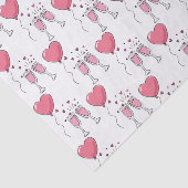 Valentine Pink Herzblasen und Champagner Seidenpapier (Ausschnitt)