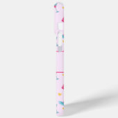 Valentine Pink Liebe Letters Muster Eleganter Name Case-Mate iPhone Hülle (Rückseite / Links)