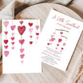 Valentine Pink Red Heart Baby Dusche Einladung