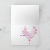 Valentine Pink Rose und Süßigkeiten Feiertagskarte (Innenseite)