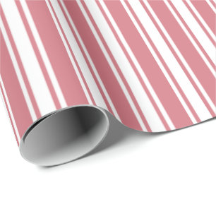 Valentine Pink Stripe Muster Motif Winter Geschenkpapier