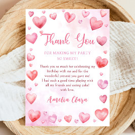 Valentine Pink Sweetheart Geburtstag Vielen Dank Dankeskarte