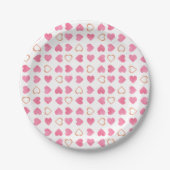 Valentine Pink Sweetheart Pappteller (Vorderseite)