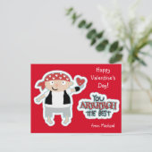 Valentine Pirate Heart Feiertagspostkarte (Stehend Vorderseite)