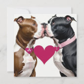 Valentine Pit Bulls Sweethearst Liebe Feiertagskarte (Vorderseite)