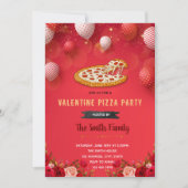 Valentine Pizza Einladung (Vorderseite)