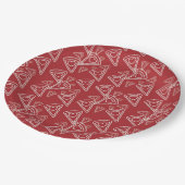 Valentine-Pizza-Partypapierwaren Pappteller (Schrägansicht)