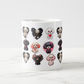 Valentine Poodle Dog | Hundeliebhaber | Jumbo-Tasse (Vorderseite)