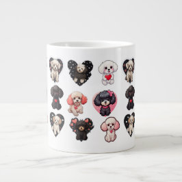 Valentine Poodle Dog | Hundeliebhaber | Jumbo-Tasse
