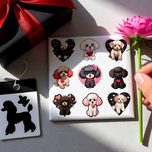Valentine Poodle Dog | Hundeliebhaber | Magnet
