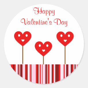 Valentine-Pop-Aufkleber Runder Aufkleber
