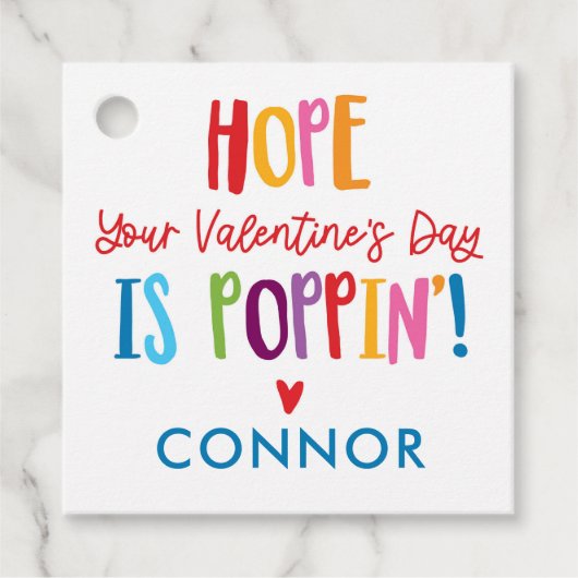 Valentine Pop Es liebt Kinder Valentine Gefallen T Geschenkanhänger (Vorderseite)