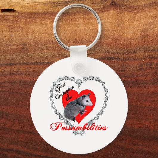 Valentine Possum Schlüsselanhänger (Vorderseite)