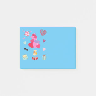 "VALENTINE" post -it Notes Post-it Klebezettel