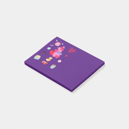 "VALENTINE" post -it Notes Post-it Klebezettel (angewinkelt)