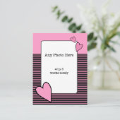 Valentine Postcard mit meinem Foto Postkarte (Stehend Vorderseite)