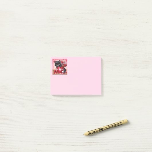 Valentine Postit Notes Post-it Klebezettel (Auf Schreibtisch)