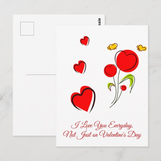 Valentine, Postkarte (Vorne/Hinten)