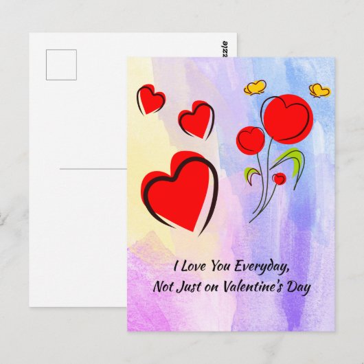 Valentine Postkarte (Vorne/Hinten)