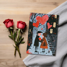 Valentine Postkarte - Ein paar Schritte im Park