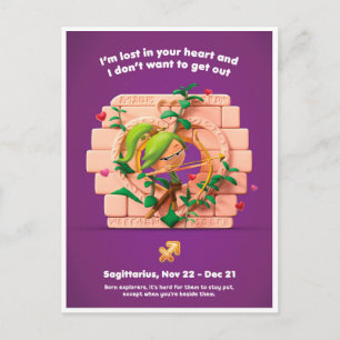 Valentine Postkarte für Sagittarius
