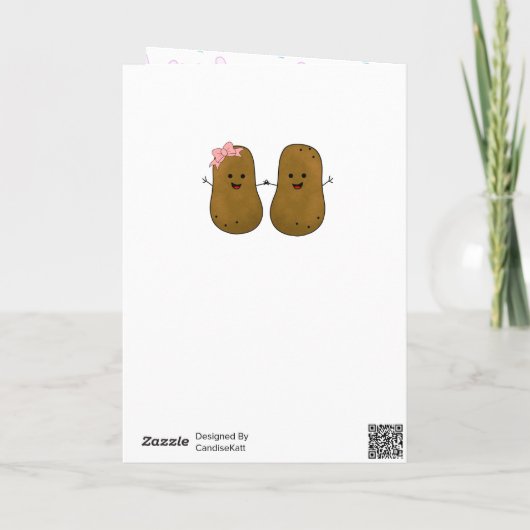 Valentine Potato Personalisiert Feiertagskarte (Rückseite)