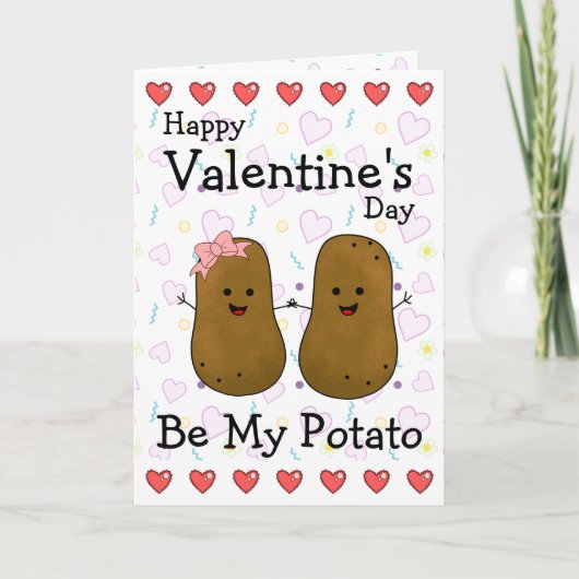 Valentine Potato Personalisiert Feiertagskarte (Vorderseite)