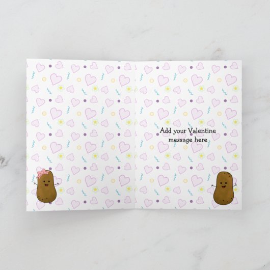 Valentine Potato Personalisiert Feiertagskarte (Innenseite)